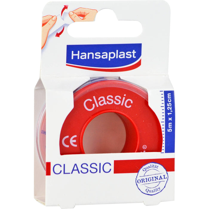 Hansaplast Classic Fixierpflaster 5 m x 1,25 cm, 1 pc Pansement