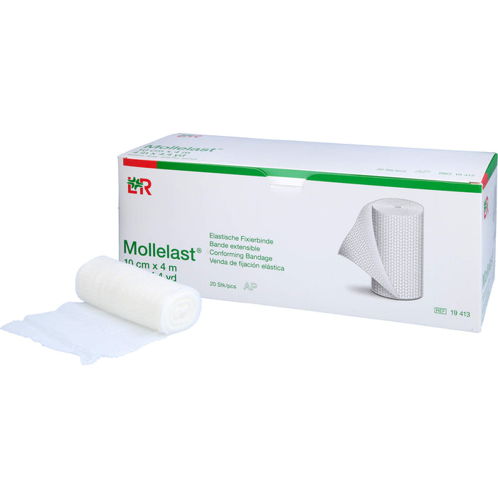 Mollelast Elastische Fixierbinde 10 cm x 4 m, 20 pcs. Pack