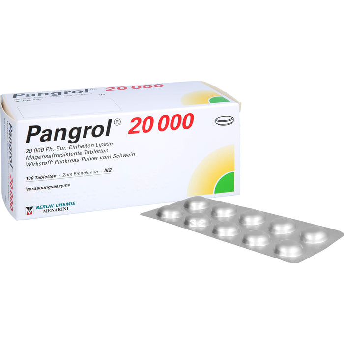 BERLIN-CHEMIE Pangrol 20000 Filmtabletten Verdauungsenzyme, 100 St. Tabletten