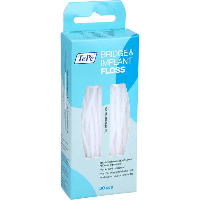 TePe Bridge & Implant Floss Spezial-Zahnseide für Brücken und Implantate, 1 pc Fil dentaire