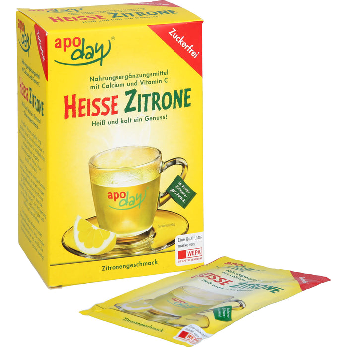 apoday Heisse Zitrone zuckerfrei Beutel, 10 pc Sachets