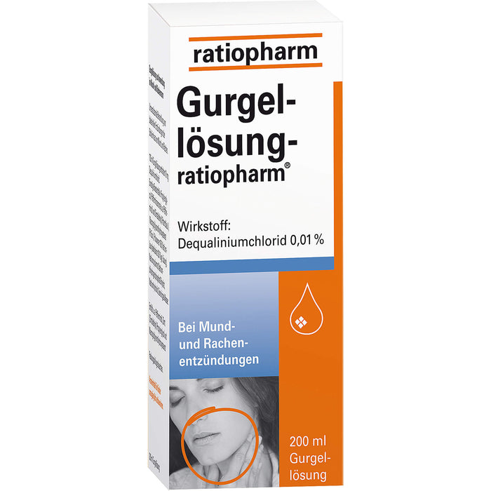 Gurgellösung-ratiopharm bei Mund- und Rachenentzündungen, 200 ml Lösung