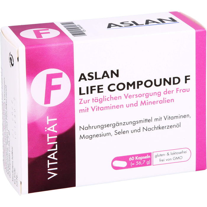 ASLAN LIFE COMPOUND F Kapseln zur täglichen Versorgung der Frau mit Vitaminen und Mineralien, 60 pc Capsules