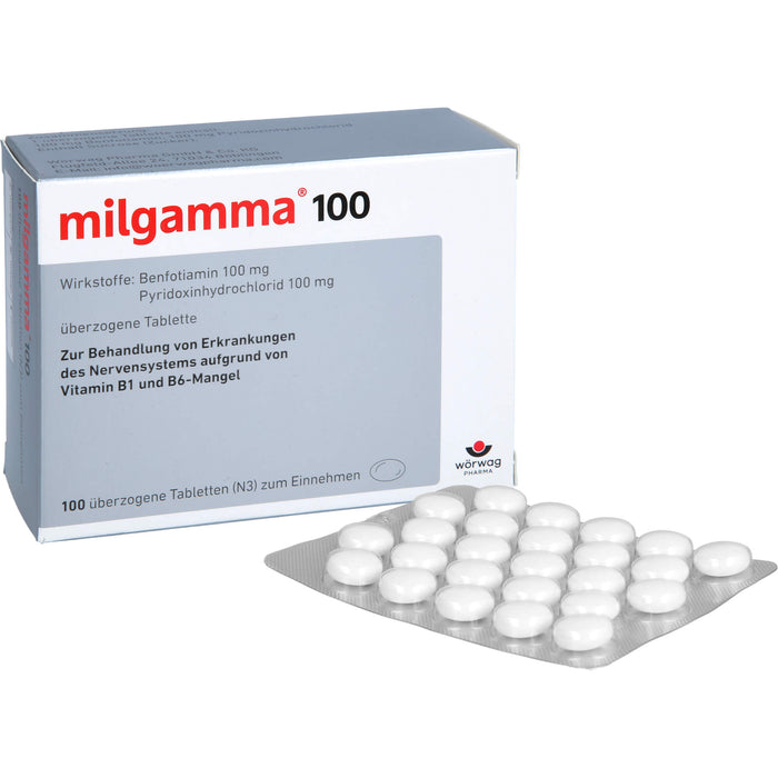 milgamma 100 Tabletten bei Mangel der Vitamine B1 und B6, 100 pcs. Tablets