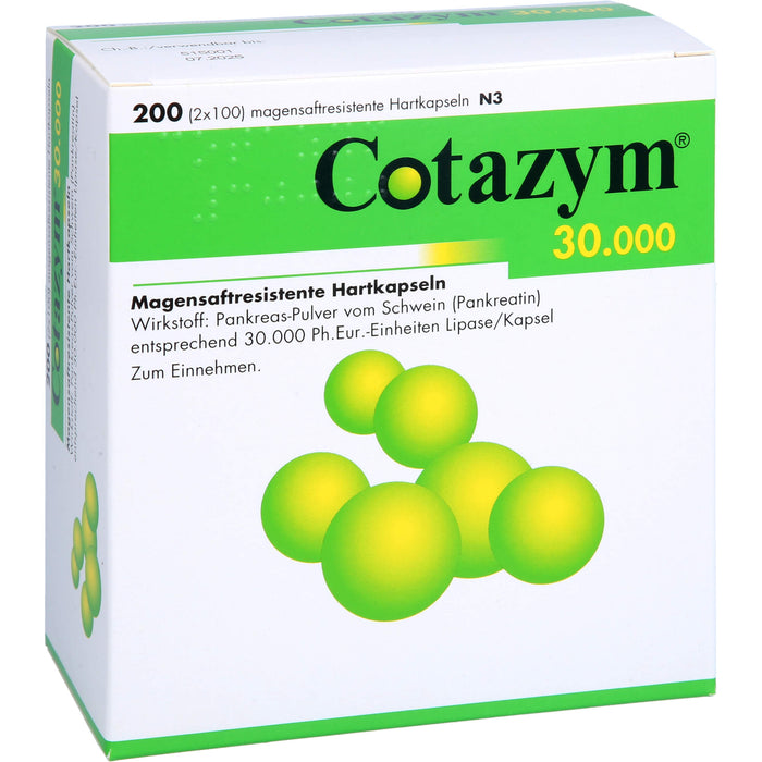 Cotazym 30.000 Magensaftresistente Hartkapseln, 200 St KMR