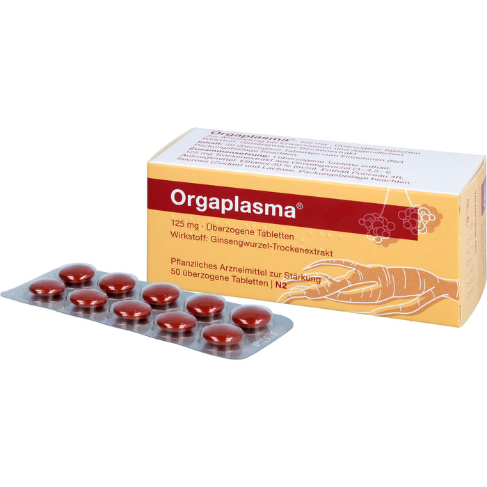 Orgaplasma, 125 mg, Überzogene Tabletten, 50 St UTA