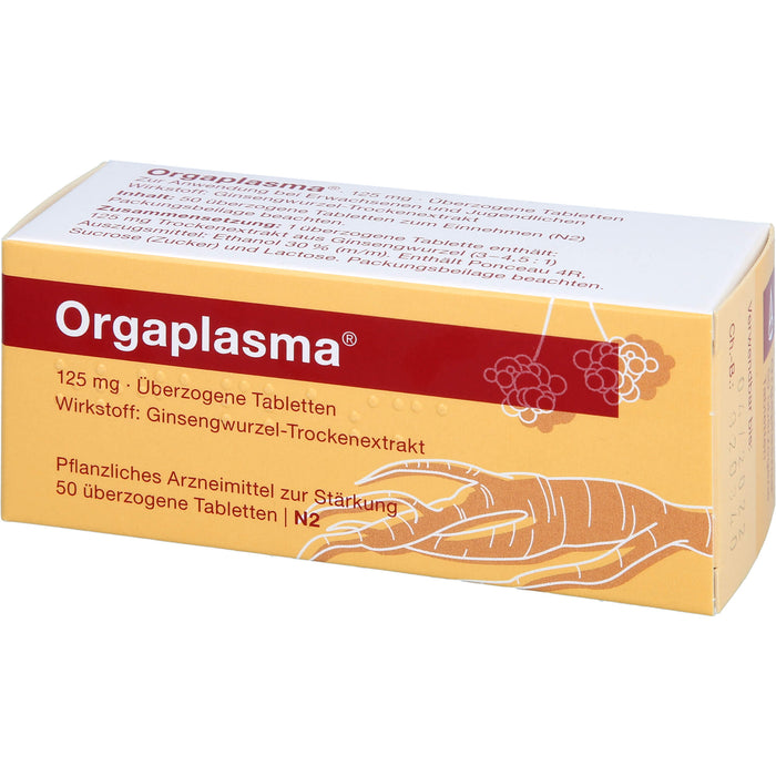 Orgaplasma, 125 mg, Überzogene Tabletten, 50 St UTA