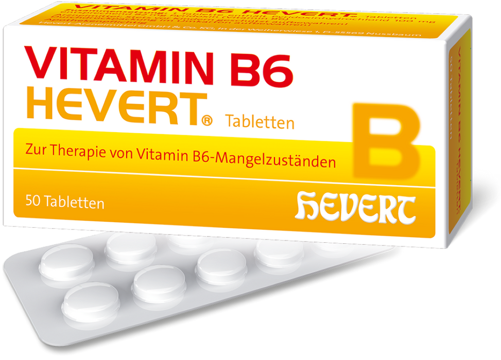 Vitamin B6 Hevert zur Therapie von Vitamin B6-Mangelzuständen, 50 St. Tabletten