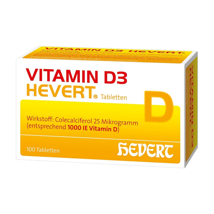 Vitamin D3 Hevert bei Mangel und erhöhtem Bedarf, 100 St. Tabletten