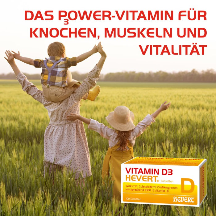 Vitamin D3 Hevert 1000 I.E. Tabletten, 100 pcs. Tablets