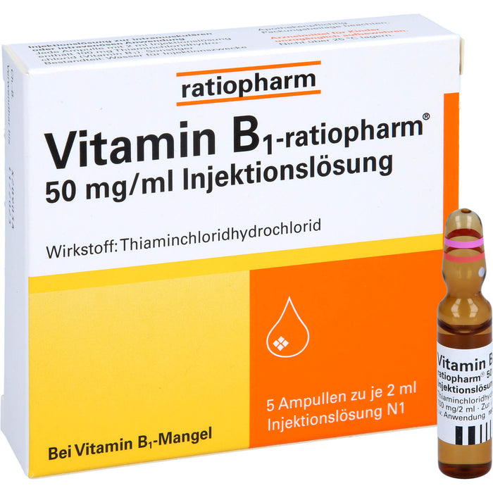 Vitamin B1-ratiopharm 50 mg/ml Injektionslösung, 5 pc Ampoules