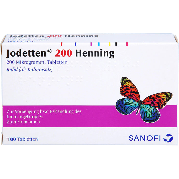 Jodetten 200 Henning, 200 Mikrogramm, Tabletten, 100 pc Tablettes