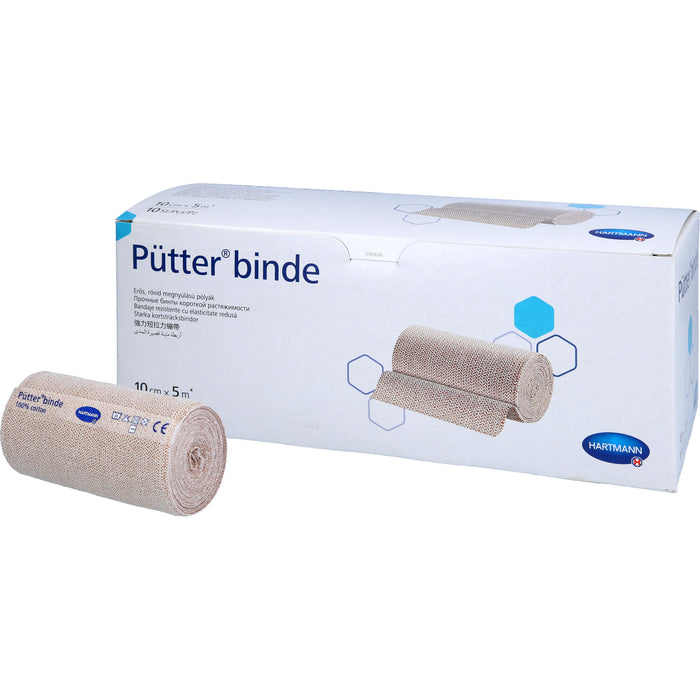 HARTMANN Pütterbinde 10 cm x 5 m kräftige Kurzzugbinde, 10 pc Bandage