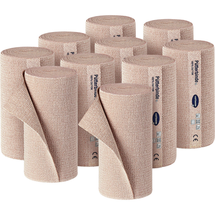 HARTMANN Pütterbinde 10 cm x 5 m kräftige Kurzzugbinde, 10 pcs. Bandage