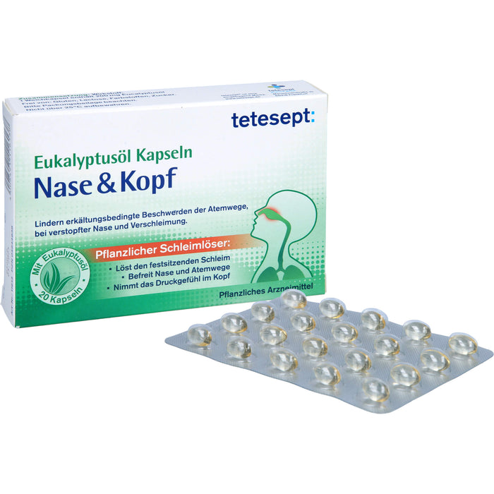 tetesept Eukalyptusöl Kapseln Nase + Kopf, 20 pcs. Capsules