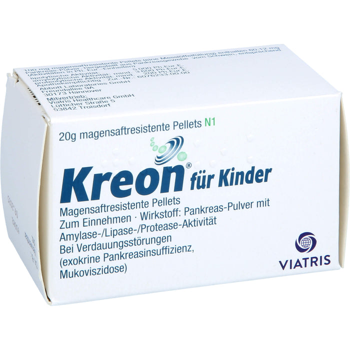 Kreon für Kinder, Magensaftresistente Pellets, 20 g Powder