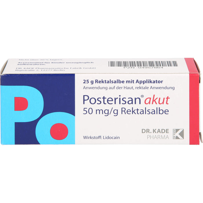 Posterisan akut Rektalsalbe mit Applikator, 25 g Ointment