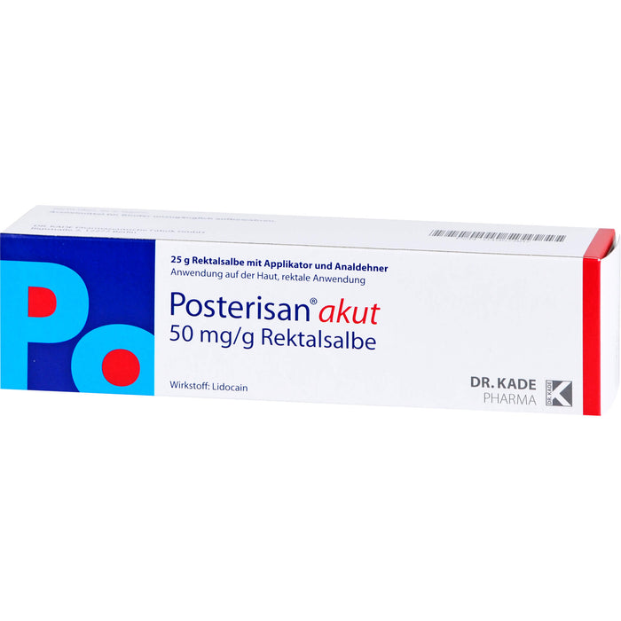 Posterisan akut 50 mg/g Rektalsalbe mit Applikator und Analdehner, 25 pc Dispositif