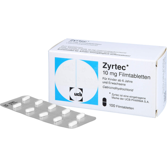 Zyrtec 10 mg kohlpharma Filmtabletten bei Allergien, 100 St. Tabletten