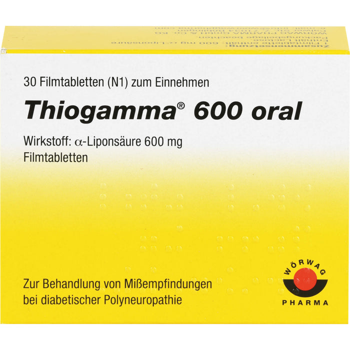 Thiogamma 600 oral Filmtabletten, 30 pcs. Tablets