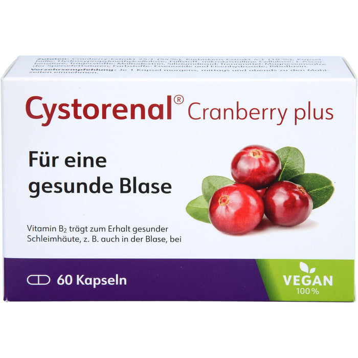 Cystorenal Cranberry plus Kapseln zum Erhalt einer gesunden Blase, 60 St. Kapseln