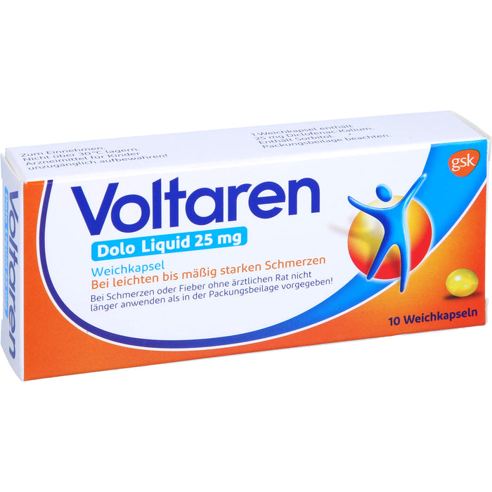 Voltaren Dolo Liquid 25 mg Weichkapseln, 10 pc Capsules