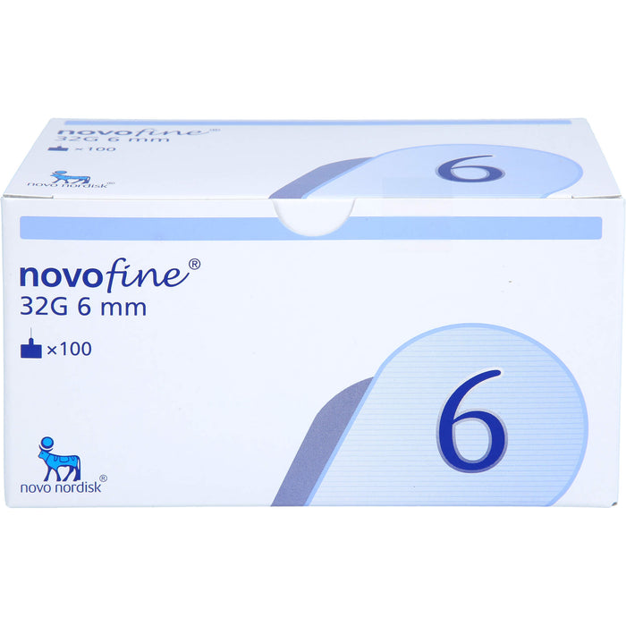 NovoFine 6 mm 32G Tip etw Injektionsnadeln, 100 St. Kanülen