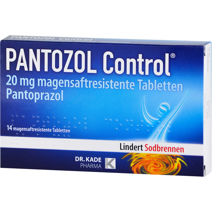 DR. KADE PANTOZOL Control Tabletten bei Sodbrennen, 14 pc Tablettes