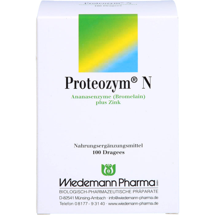 Proteozym N Dragees unterstützt die Eiweißsynthese und trägt zu gesunden Knochen, Haaren, Nägeln und Haut bei, 100 St. Tabletten