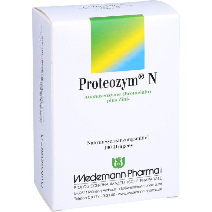 Proteozym N Dragees unterstützt die Eiweißsynthese und trägt zu gesunden Knochen, Haaren, Nägeln und Haut bei, 100 pcs. Tablets