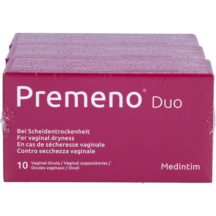 Premeno duo Vaginal Ovula bei Scheidentrockenheit, 30 pc Suppositoires