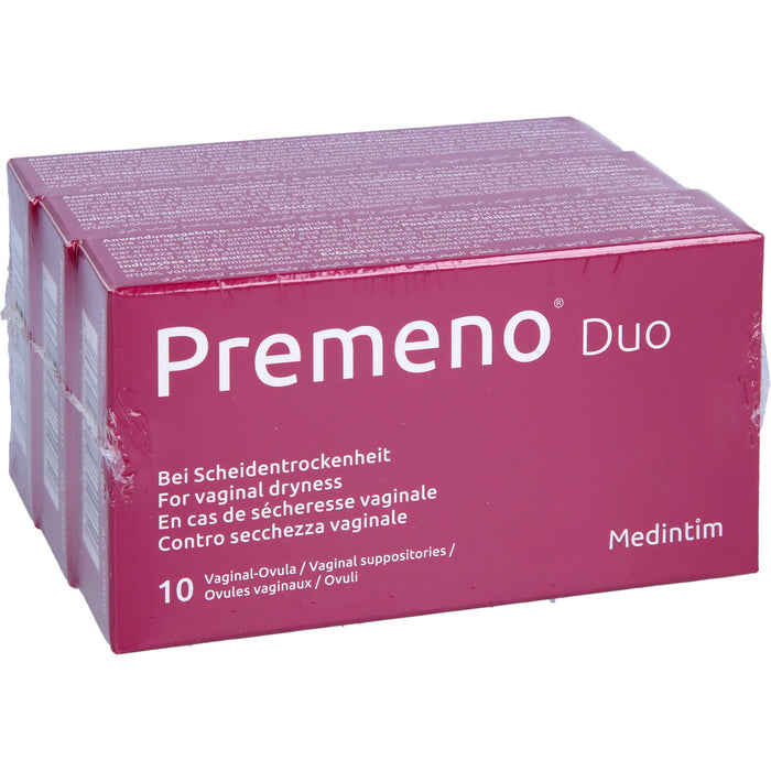 Premeno duo Vaginal Ovula bei Scheidentrockenheit, 30 pc Suppositoires