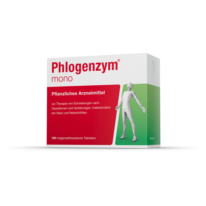 Phlogenzym mono Tabletten zur Therapie von akuten Schwellungszuständen nach Operationen und Verletzungen, 100 pcs. Tablets