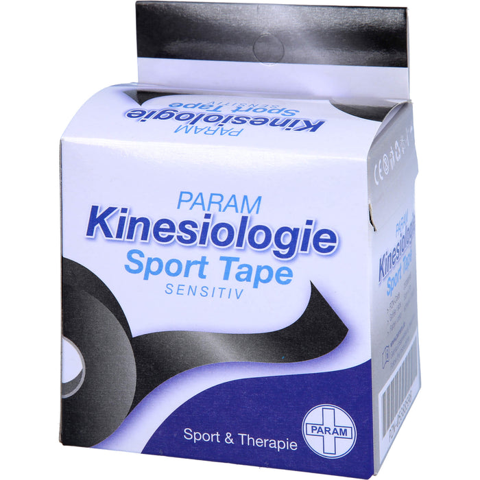 Kinesiologie Sport Tape 5cm x 5m Schwarz, 1 St PFL