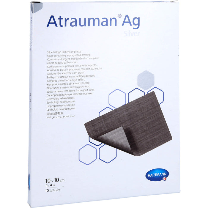 ATRAUMAN AG 10x10cm steril Kompressen, 10 St KOM