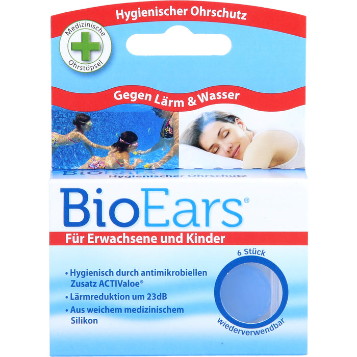 BioEars Antimikrobielle Silikon-Ohrstöpsel, 5 pc Bouchons d'oreilles