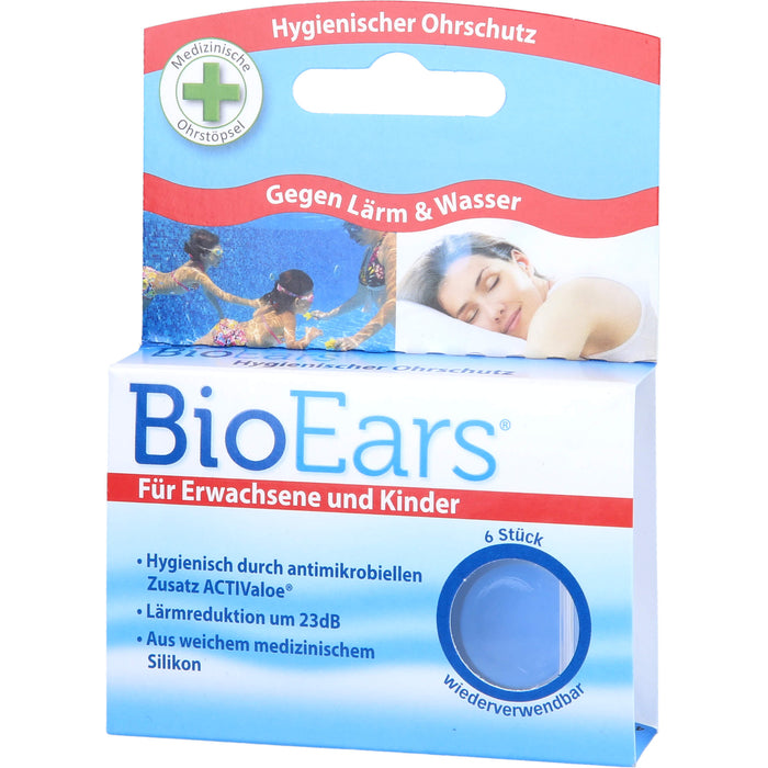 BioEars Antimikrobielle Silikon-Ohrstöpsel, 5 pc Bouchons d'oreilles