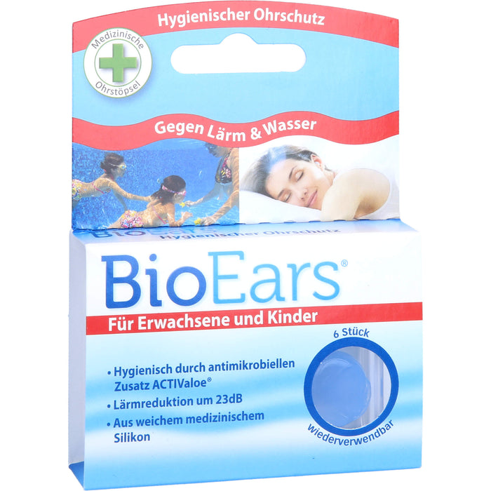 BioEars Antimikrobielle Silikon-Ohrstöpsel, 5 St. Ohrstöpsel