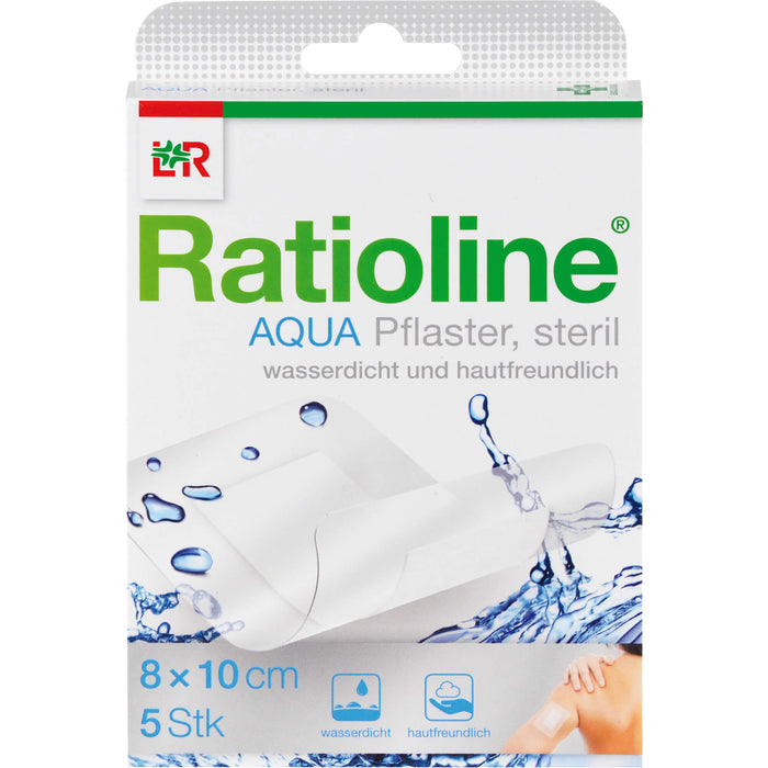 Ratioline Aqua Pflaster steril 8 x 10 cm, 5 pc Pansement