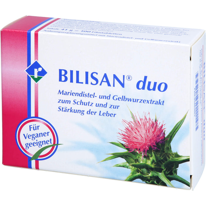 BILISAN duo Mariendistel- und Gelbwurzextrakt Tabletten, 100 pcs. Tablets