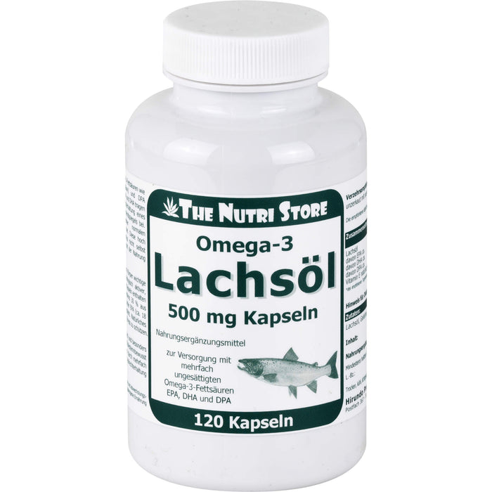 The Nutri Store Omega-3 Lachsöl 500 mg Kapseln, 120 pcs. Capsules