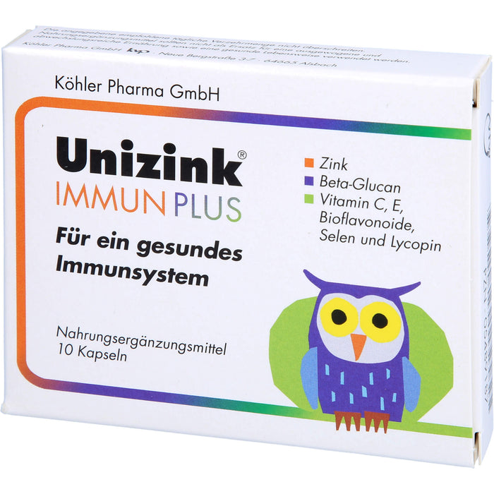 Unizink Immun Plus Kapseln für ein gesundes Immunsystem, 10 pcs. Capsules