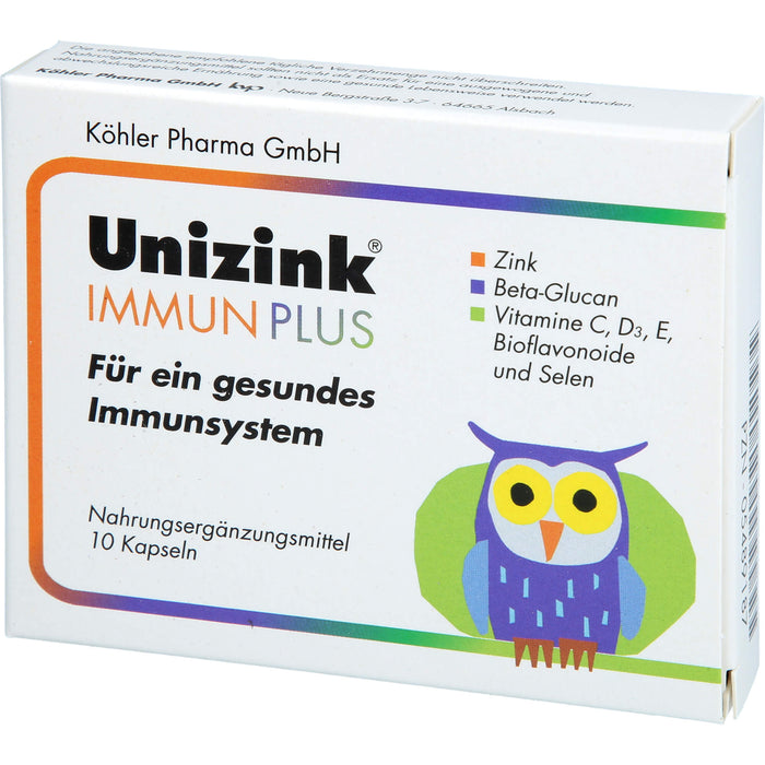 Unizink Immun Plus Kapseln für ein gesundes Immunsystem, 10 pc Capsules