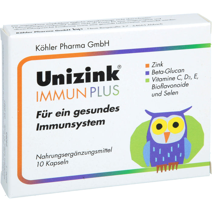 Unizink Immun Plus Kapseln für ein gesundes Immunsystem, 10 pc Capsules