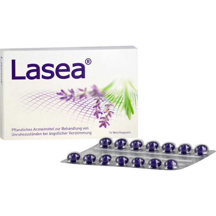 Lasea Weichkapseln gegen Unruhezustände bei ängstlicher Verstimmung, 14 pcs. Capsules