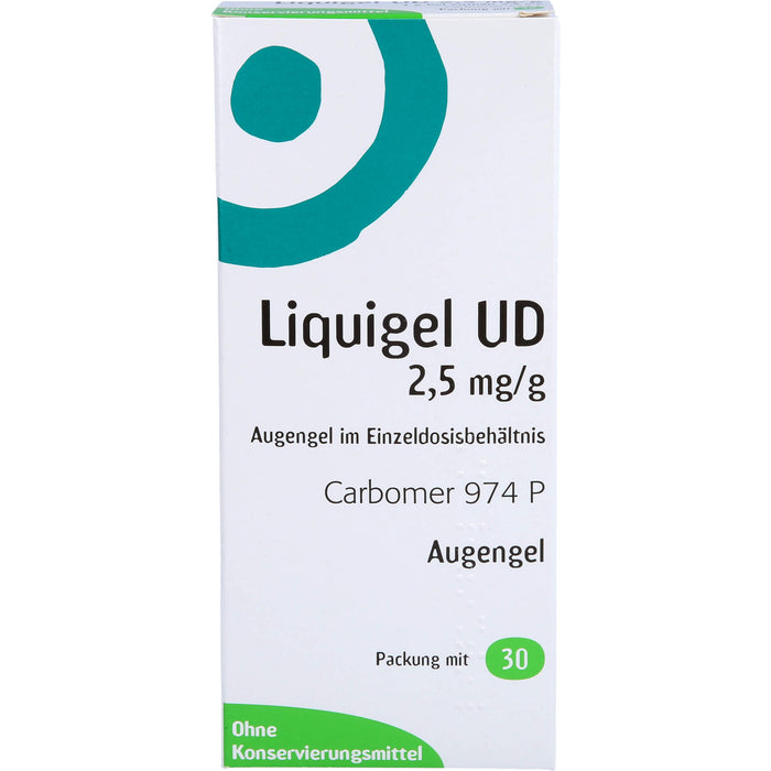 LIQUIGEL UD 2,5 mg/g Augengel im Einzeldosisbehältnis, 30X0.5 g EDP