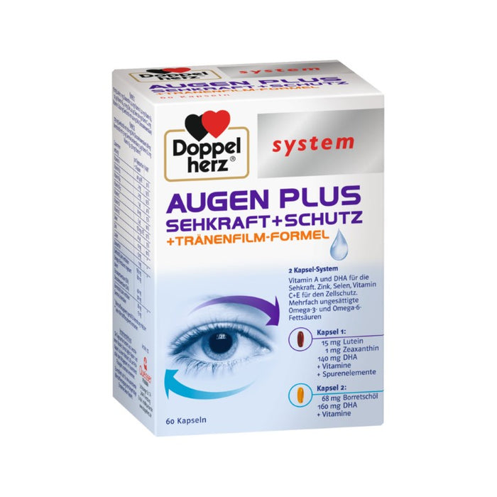 Doppelherz system Augen Plus Sehkraft + Schutz, 60 pc Capsules