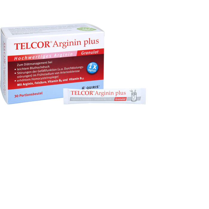 TELCOR Arginin plus Pulver für Lebenskraft und Vitalität bis ins hohe Alter, 30 pcs. Sachets