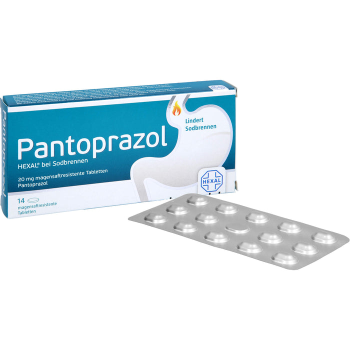 Pantoprazol HEXAL 20 mg Tabletten bei Sodbrennen, 14 St. Tabletten