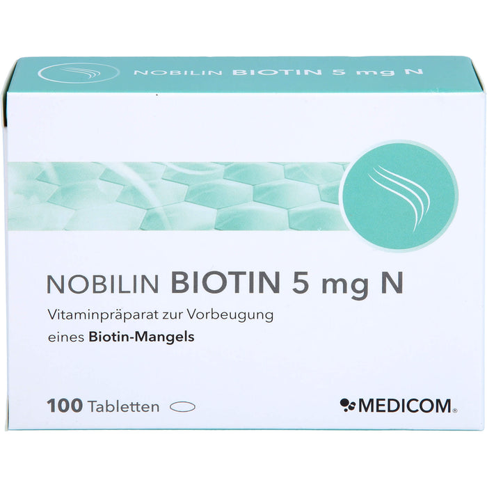 NOBILIN BIOTIN 5 mg Tabletten gegen Biotinmangel, 100 St. Tabletten